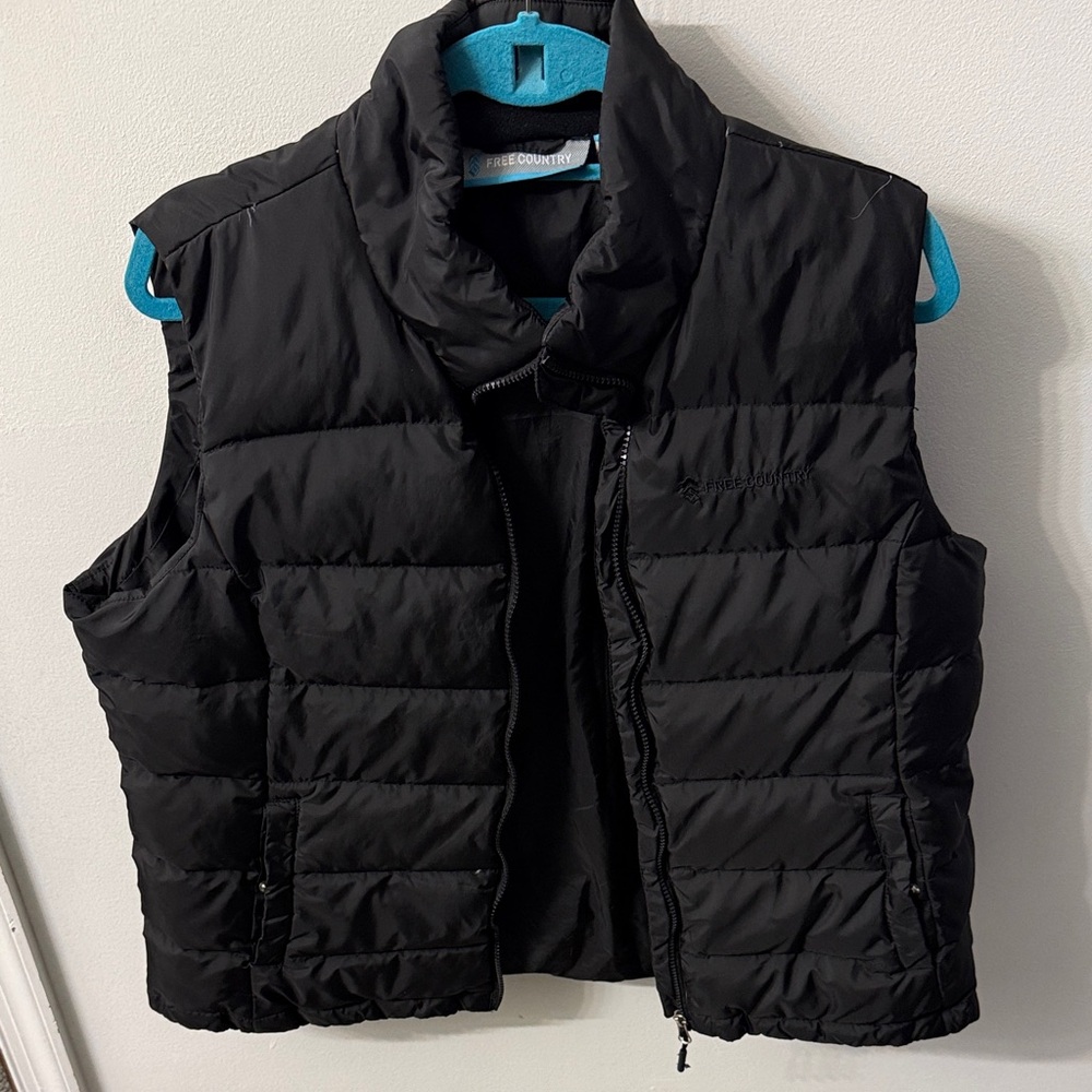 Free Country Black Quilted Vest